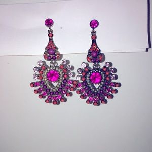 Magenta Earrings